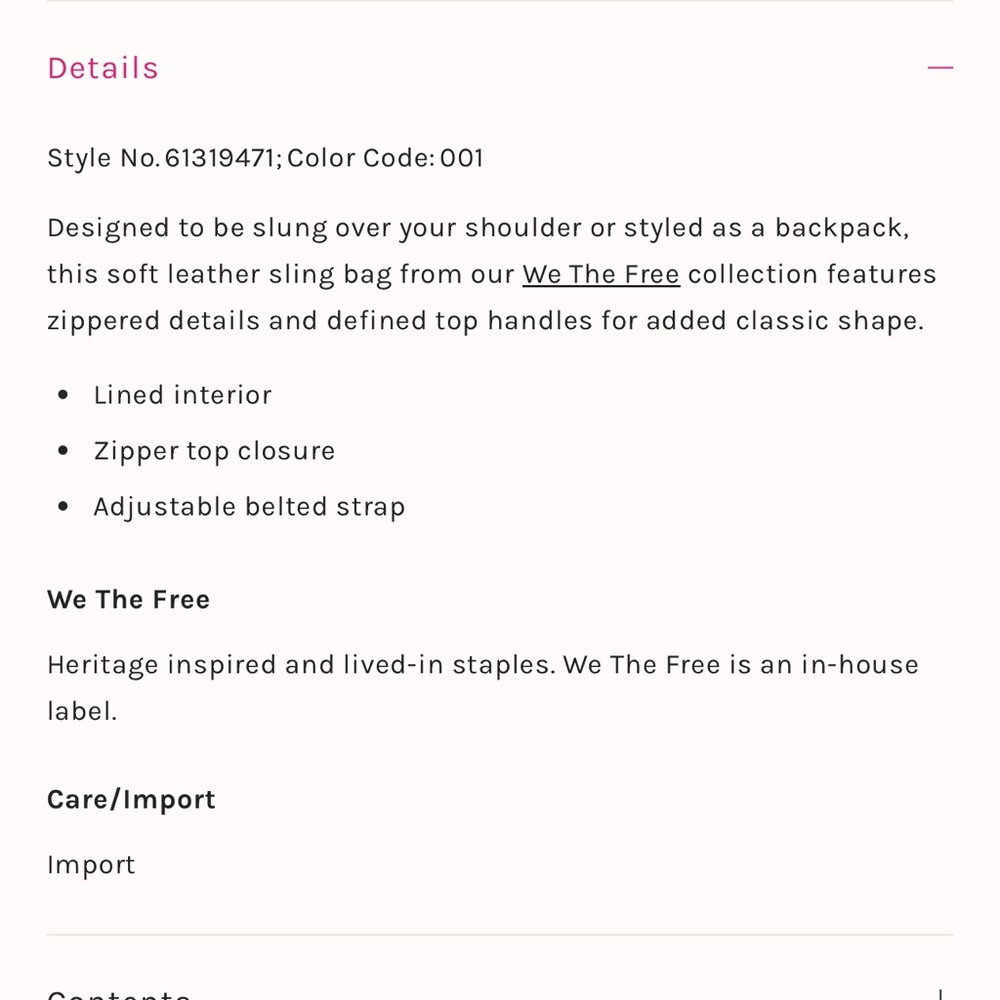 Free people We The Free Soho Convertible Sling (cross body backpack) - Picture 6 of 15